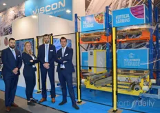 Viscon's focus this time in Berlin was on the automation of packaging halls in the AGF sector. In the photo Konrad Kloskowski, Wouter van den Berg, Jaimy Lee Nicodem and Tim Huijben.